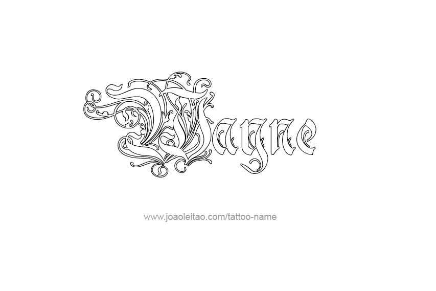 Tattoo Design  Name Wayne   