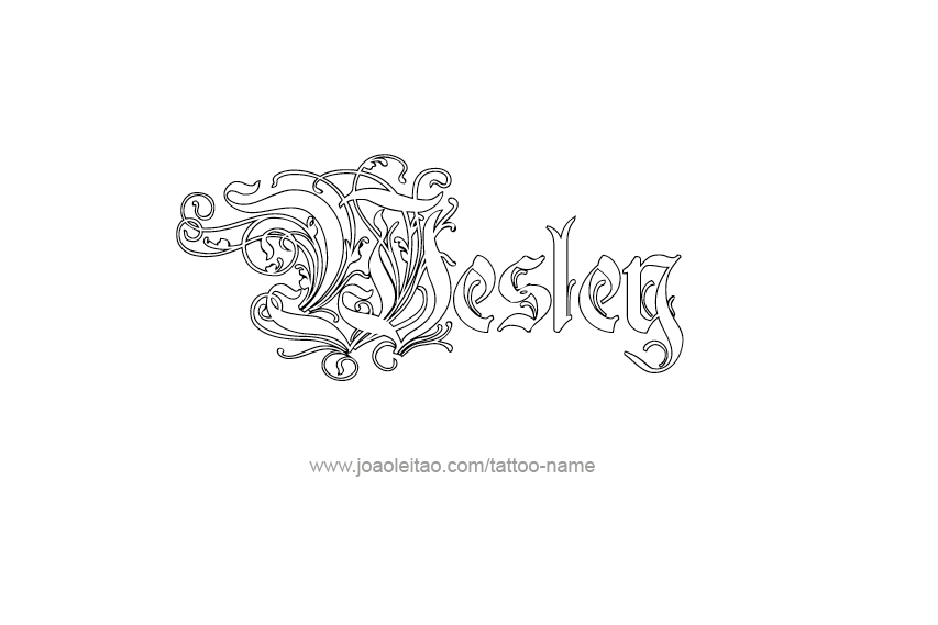 Tattoo Design  Name Wesley   