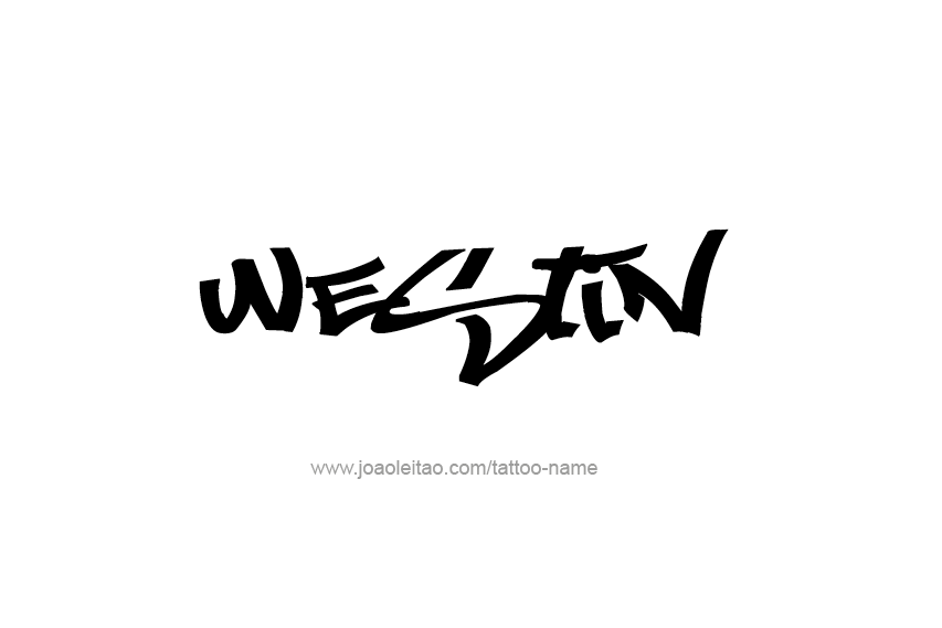 Tattoo Design  Name Westin   