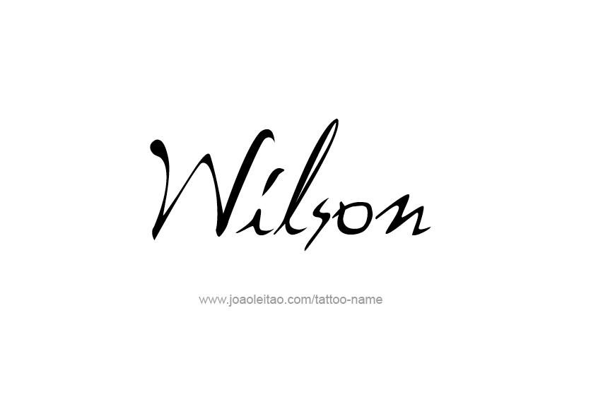 Tattoo Design  Name Wilson   