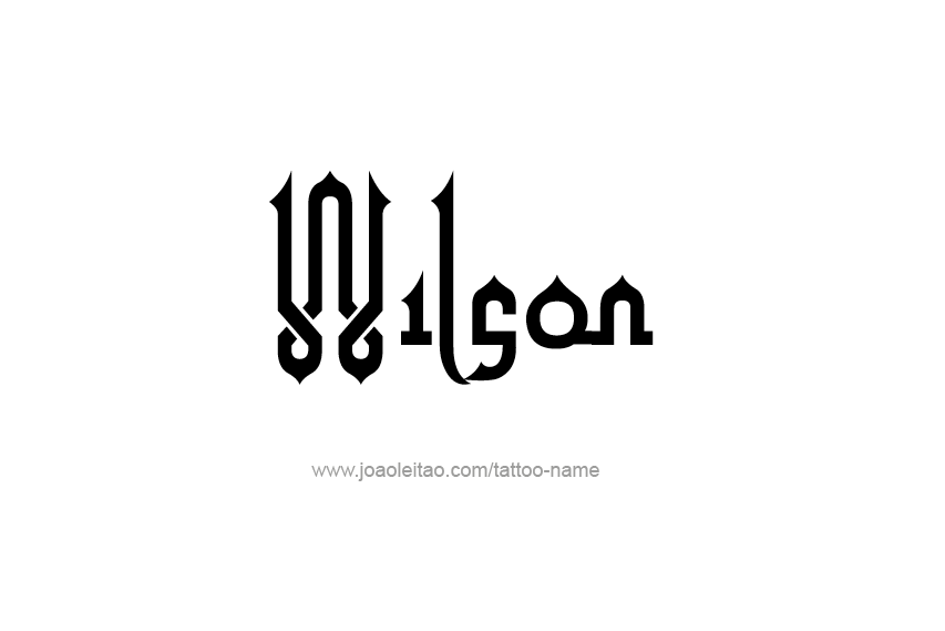 Tattoo Design  Name Wilson   