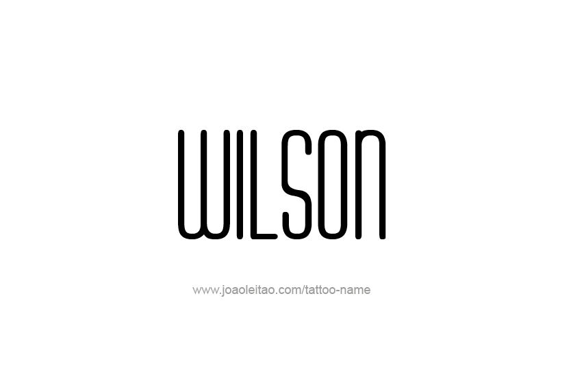 Tattoo Design  Name Wilson   