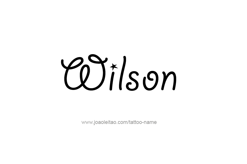 Tattoo Design  Name Wilson   