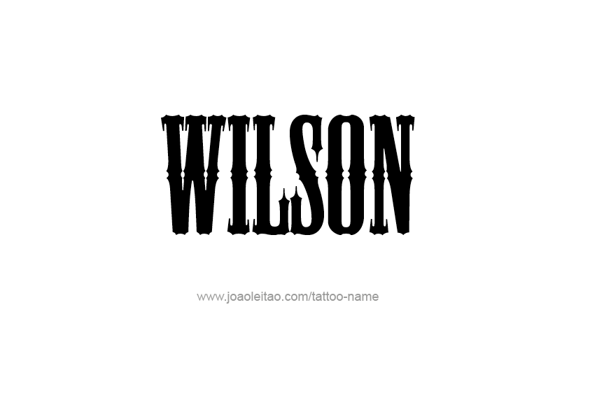 Tattoo Design  Name Wilson   