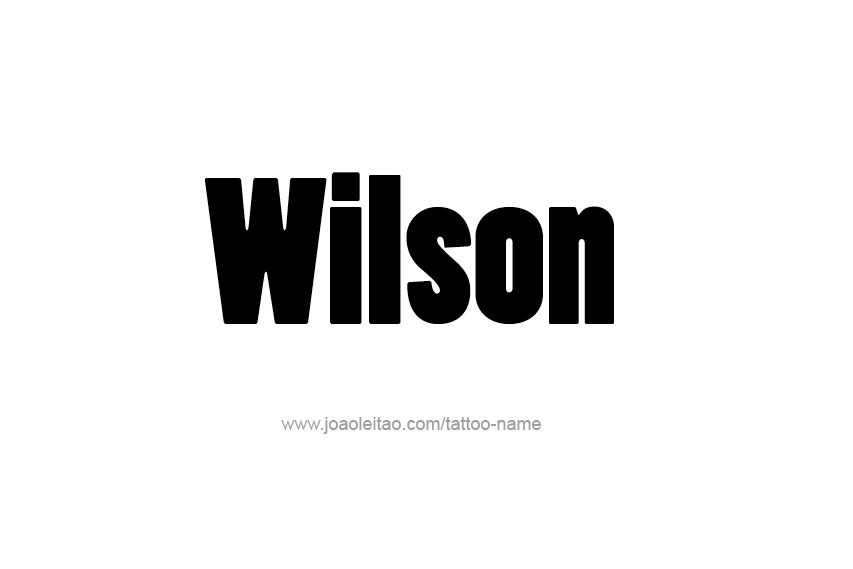 Tattoo Design  Name Wilson   