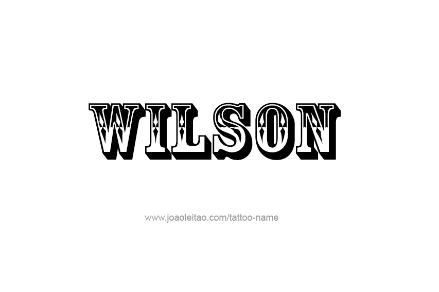 Tattoo Design  Name Wilson   