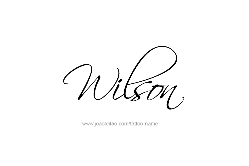 Tattoo Design  Name Wilson   