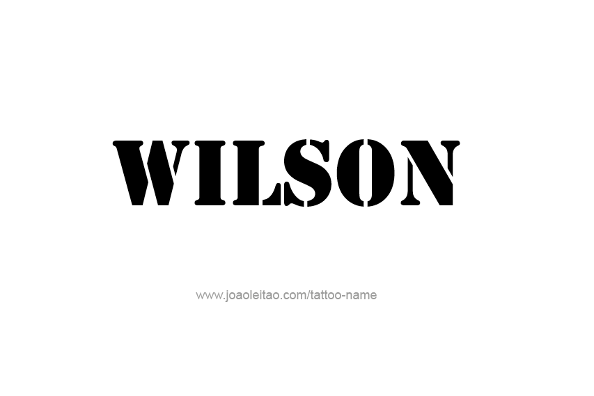 Tattoo Design  Name Wilson   