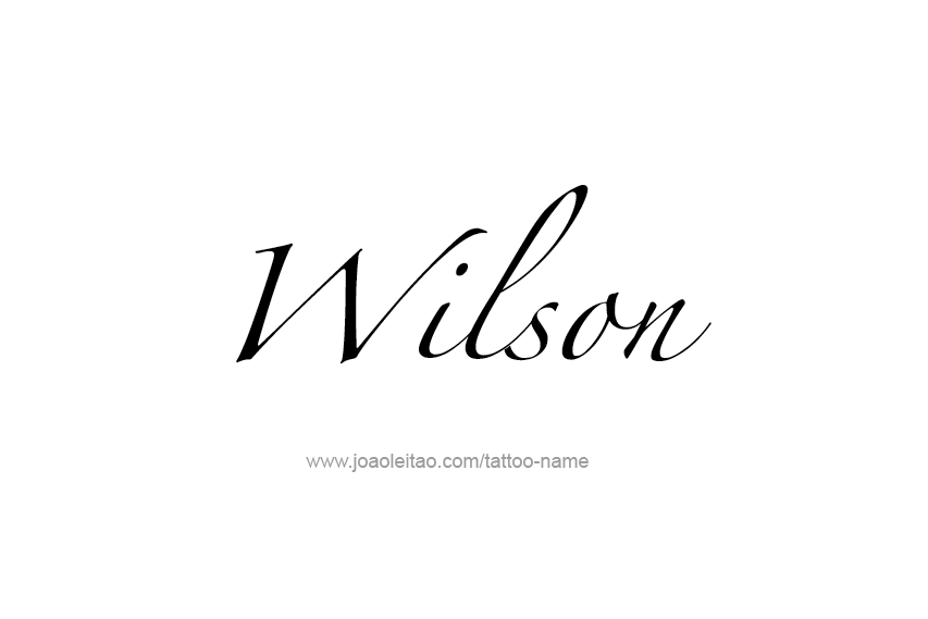 Tattoo Design  Name Wilson   