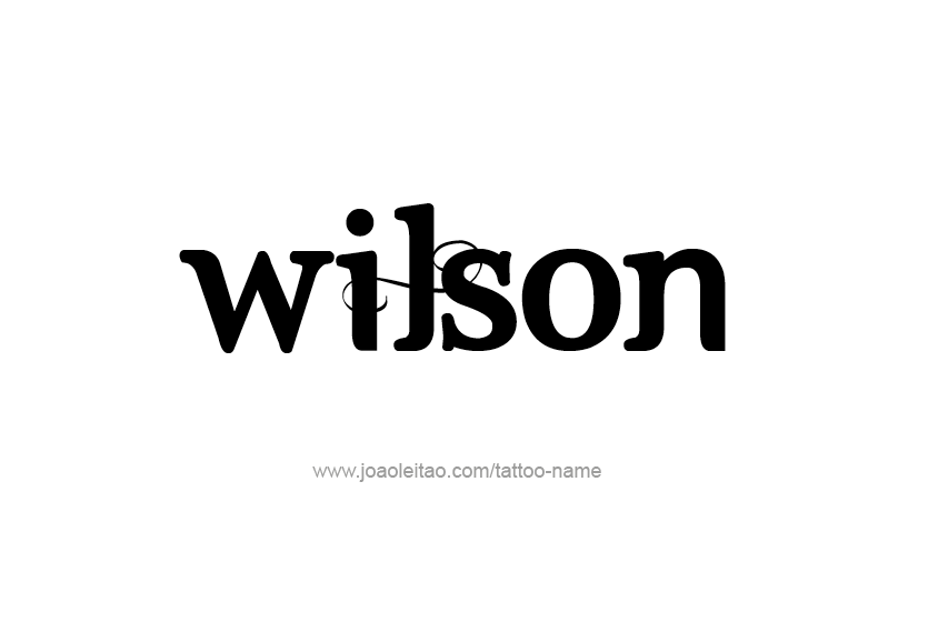 Tattoo Design  Name Wilson   