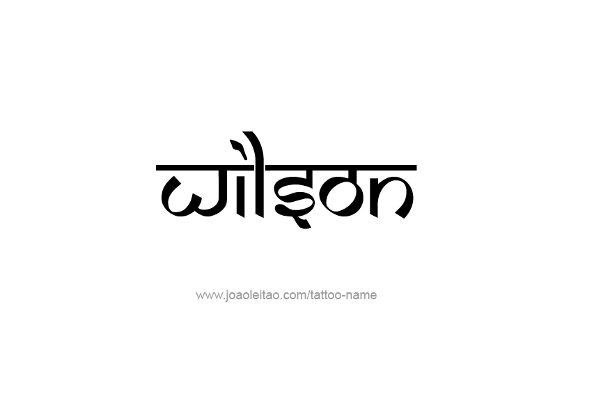 Tattoo Design  Name Wilson   