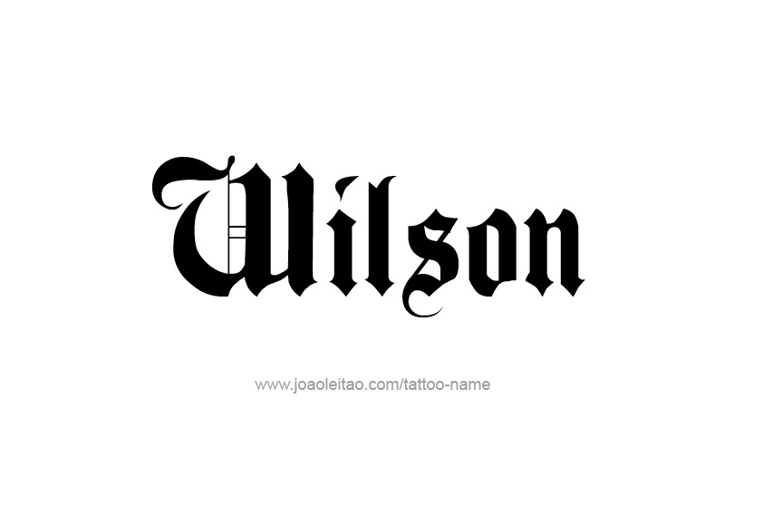 Tattoo Design  Name Wilson   