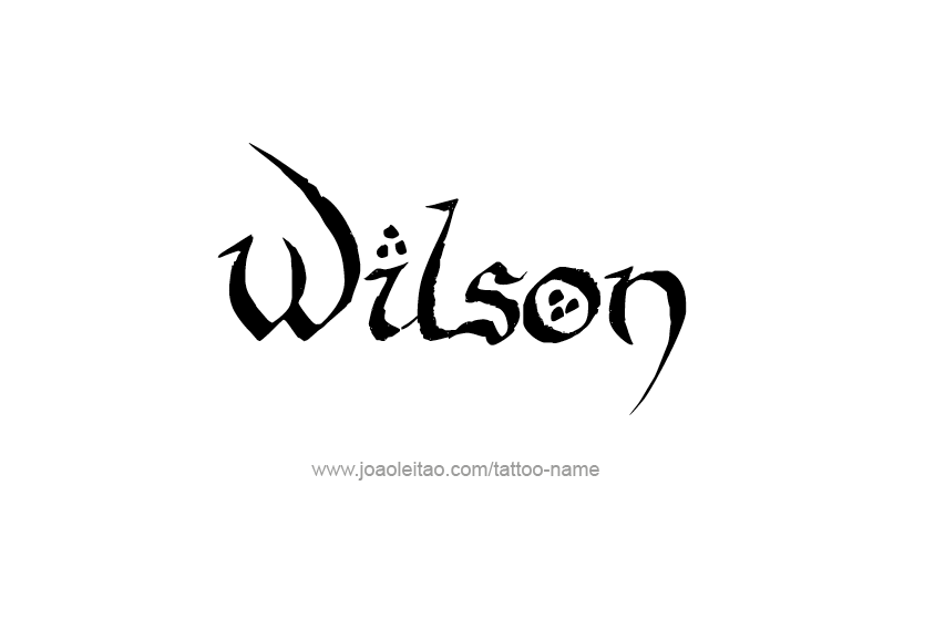 Tattoo Design  Name Wilson   