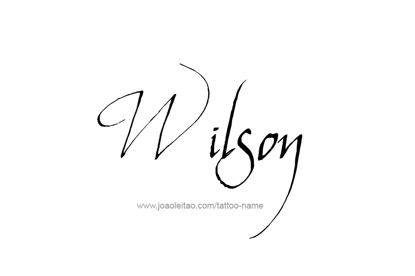 Tattoo Design  Name Wilson   