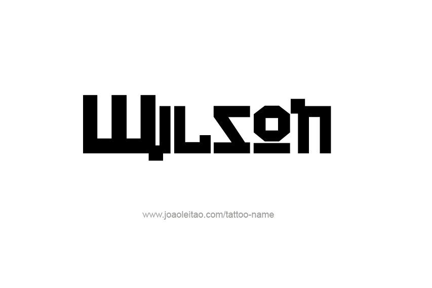 Tattoo Design  Name Wilson   