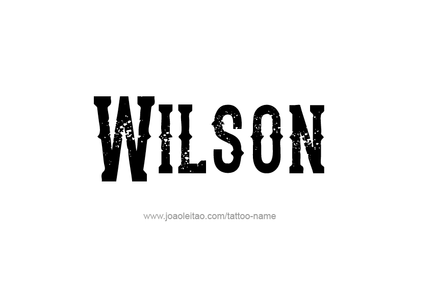 Tattoo Design  Name Wilson   