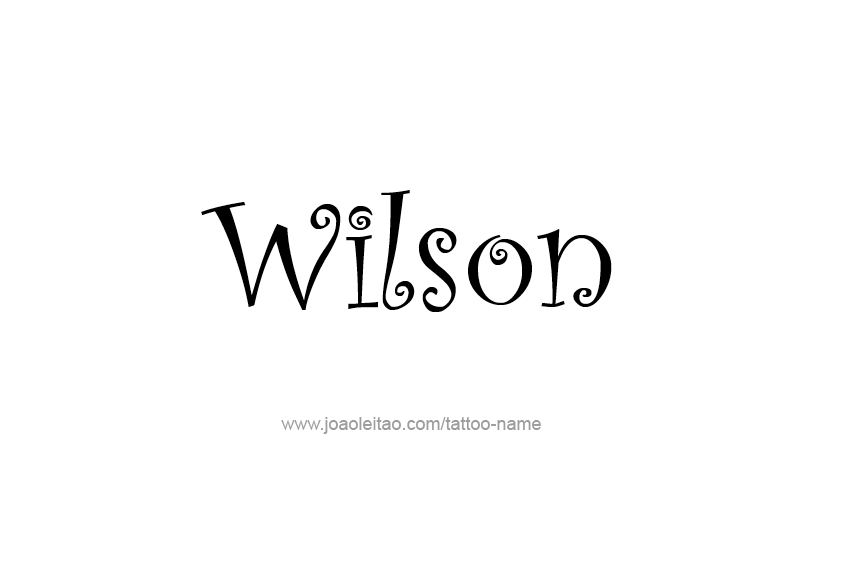 Tattoo Design  Name Wilson   