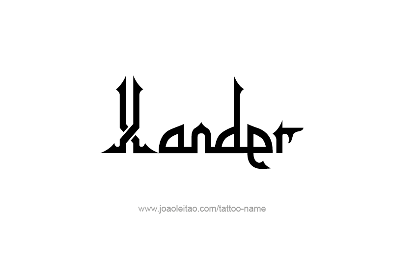 Tattoo Design  Name Xander   