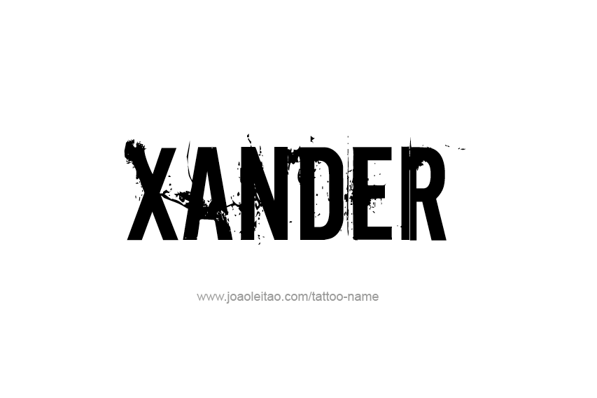 Tattoo Design  Name Xander   