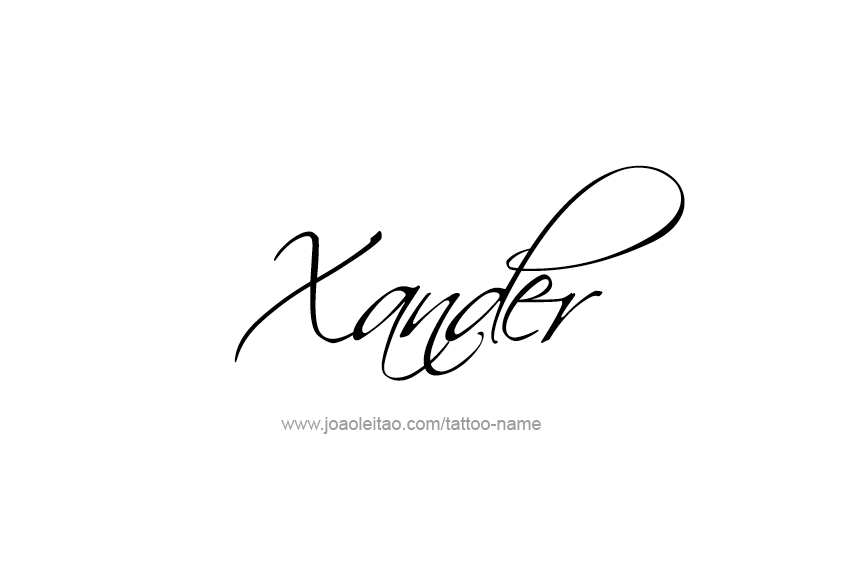 Tattoo Design  Name Xander   