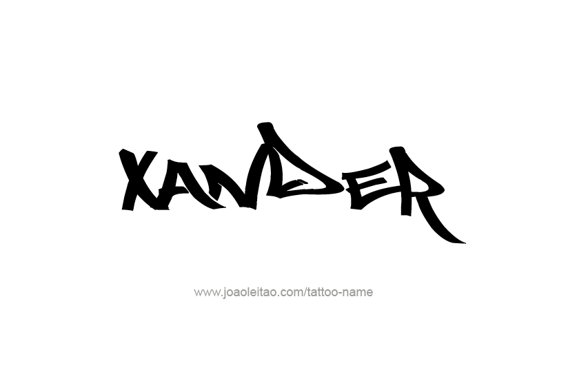 Tattoo Design  Name Xander   