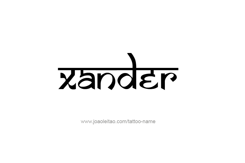 Tattoo Design  Name Xander   