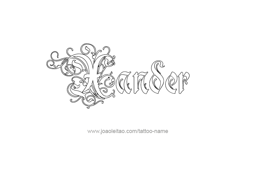 Tattoo Design  Name Xander   