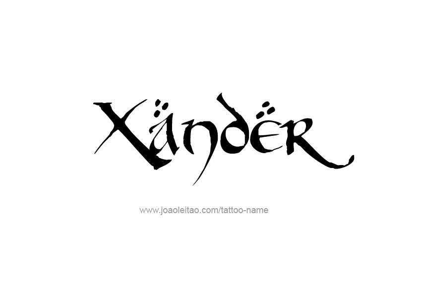 Tattoo Design  Name Xander   