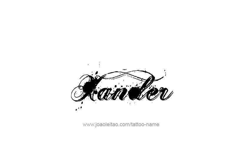 Tattoo Design  Name Xander   