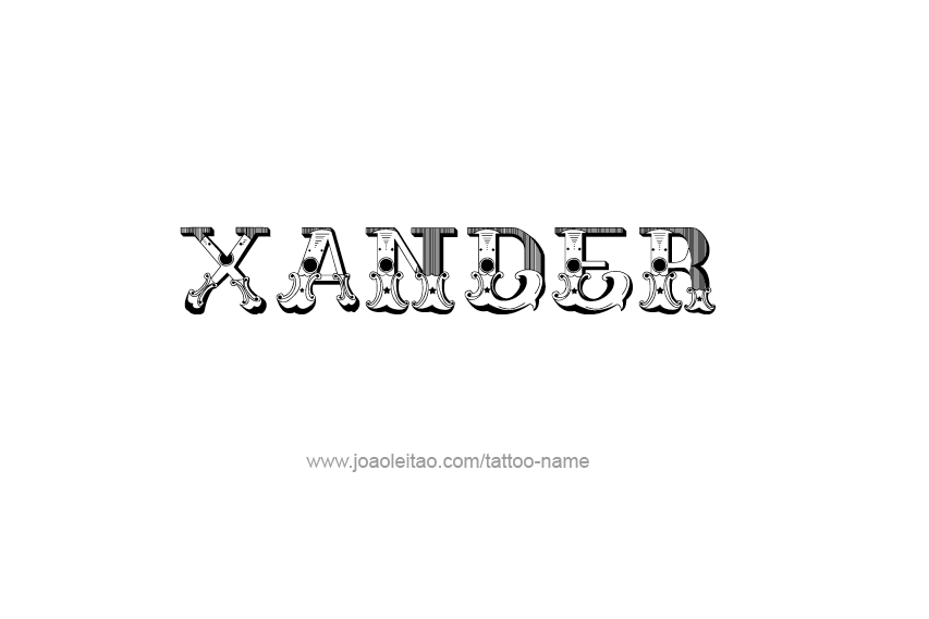 Tattoo Design  Name Xander   