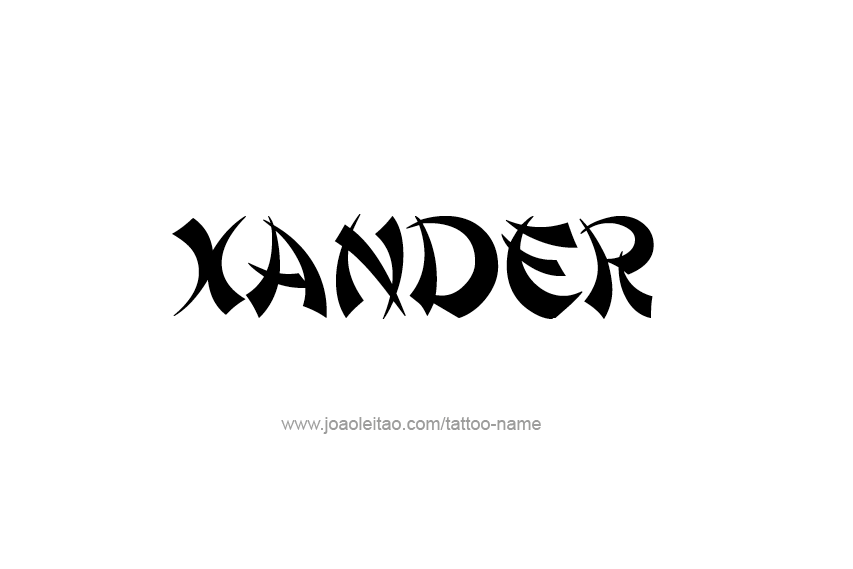 Tattoo Design  Name Xander