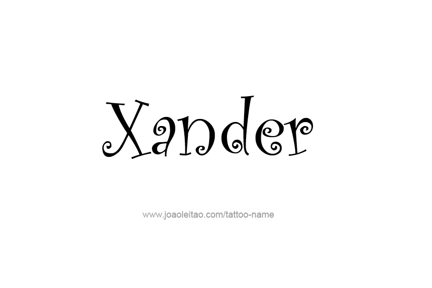 Tattoo Design  Name Xander   