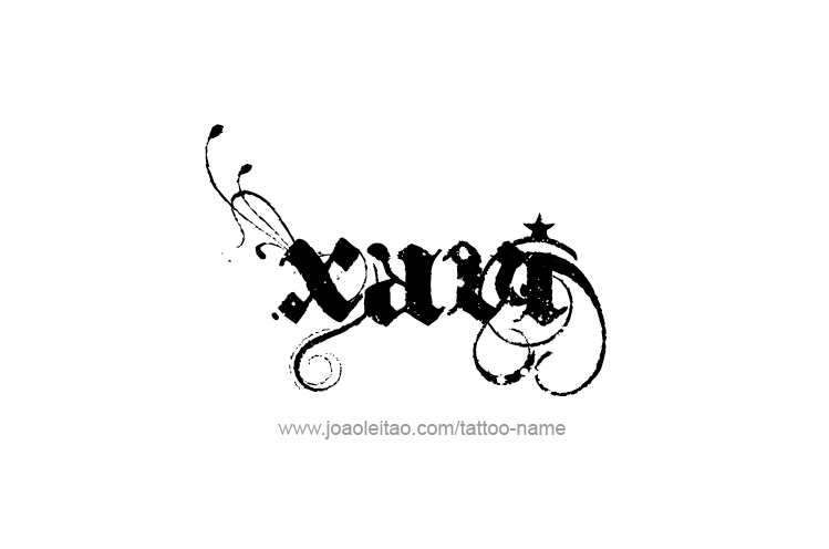 Tattoo Design  Name Xavi   