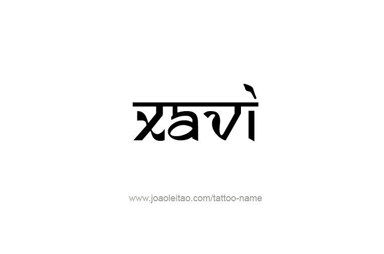 Tattoo Design  Name Xavi   