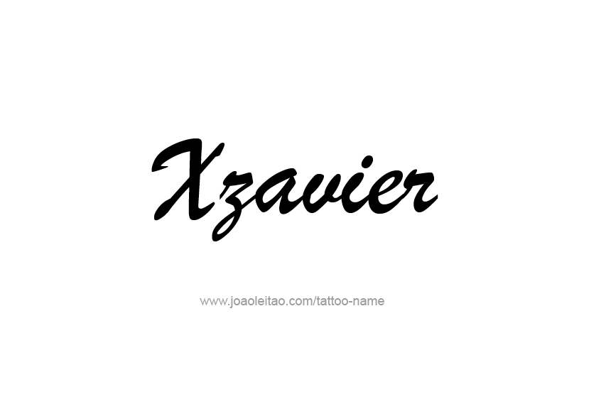 Tattoo Design  Name Xzavier   