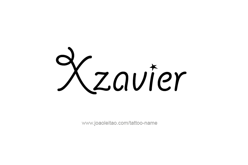 Tattoo Design  Name Xzavier   