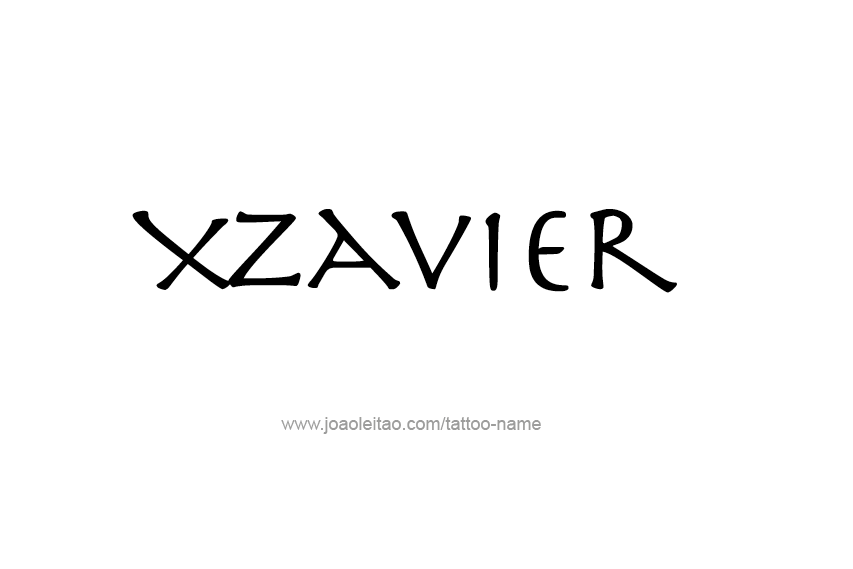 Tattoo Design  Name Xzavier   