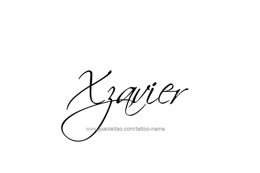 Tattoo Design  Name Xzavier   