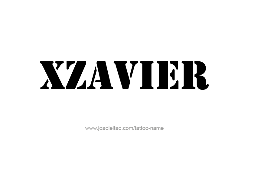 Tattoo Design  Name Xzavier   