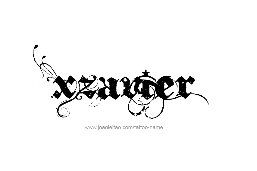 Tattoo Design  Name Xzavier   