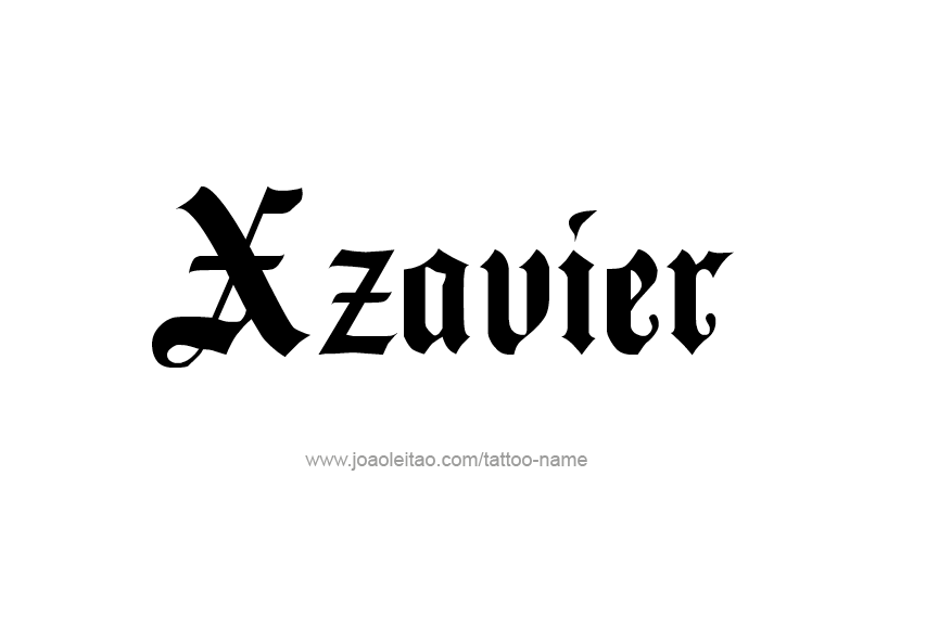 Tattoo Design  Name Xzavier   