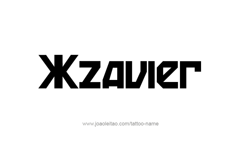 Tattoo Design  Name Xzavier   