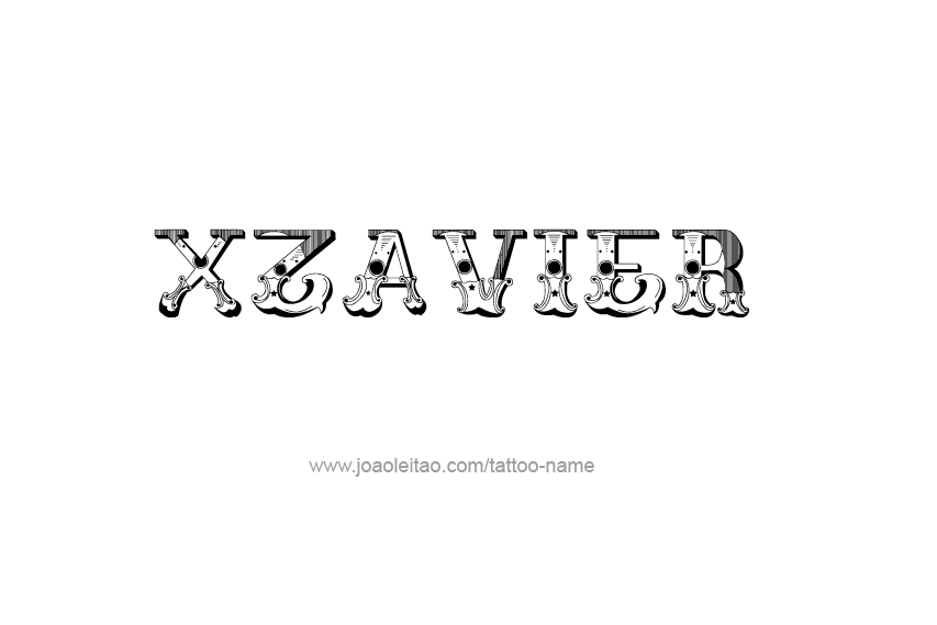 Tattoo Design  Name Xzavier   