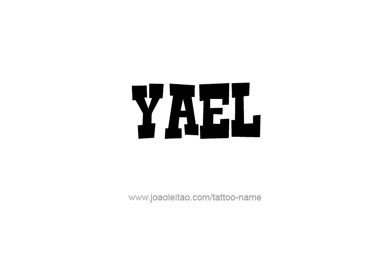 Tattoo Design  Name Yael   