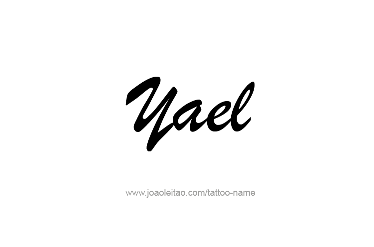Tattoo Design  Name Yael   
