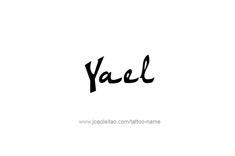 Tattoo Design  Name Yael   