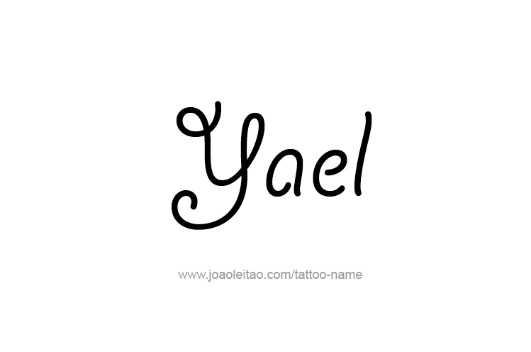 Tattoo Design  Name Yael   