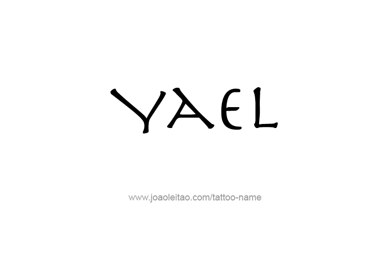 Tattoo Design  Name Yael   