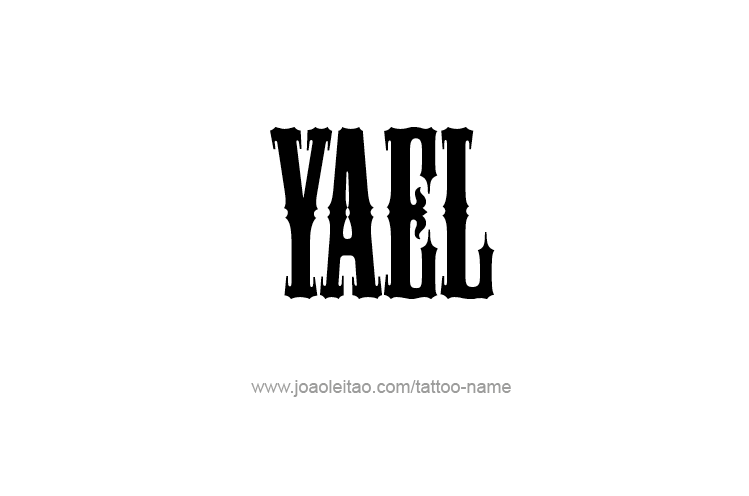 Tattoo Design  Name Yael   