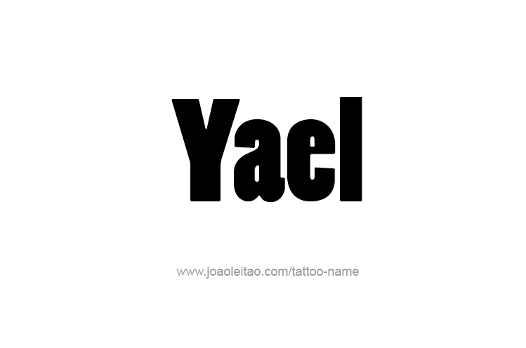 Tattoo Design  Name Yael   